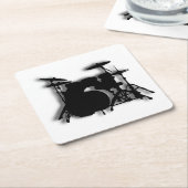 Drum Set Music Design Rechteckiger Pappuntersetzer (angewinkelt)