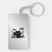 Drum Set Music Design Schlüsselanhänger (Rückseite)