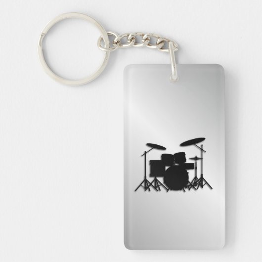 Drum Set Music Design Schlüsselanhänger (Vorderseite)