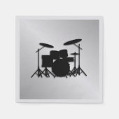 Drum Set Music Design Serviette (Vorderseite)