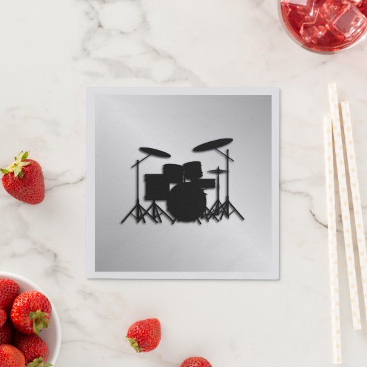 Drum Set Music Design Serviette (Beispiel)