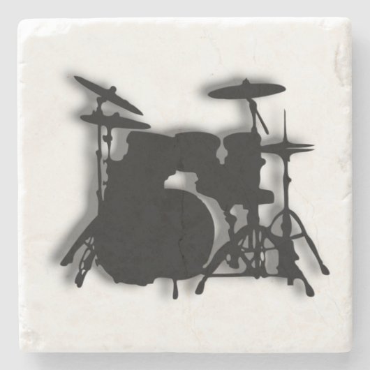 Drum Set Music Design Steinuntersetzer (Vorderseite)