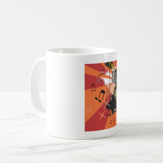 Drum Set Music Kaffeetasse (Vorderseite Links)
