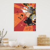 Drum Set Music Poster (Küche)