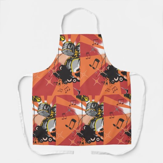 Drum Set Music Schürze (Vorderseite)
