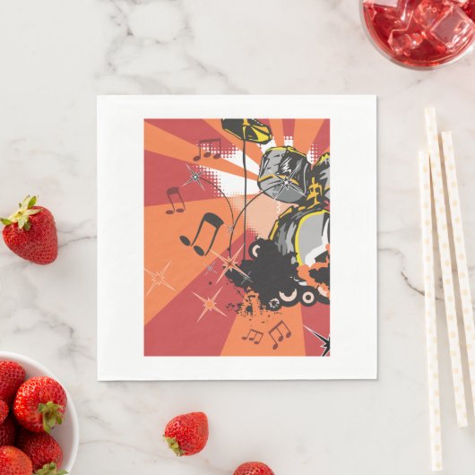 Drum Set Music Serviette (Beispiel)