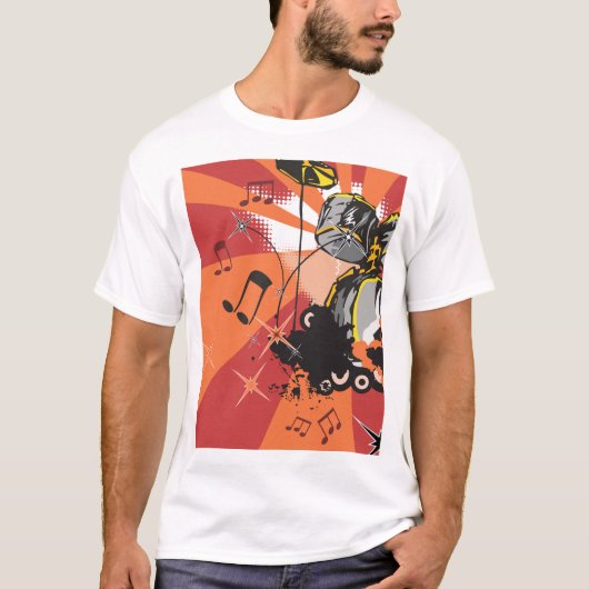 Drum Set Music T-Shirt (Vorderseite)
