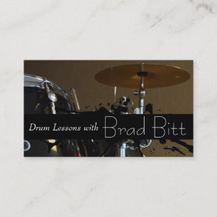 Drum Set Music Teacher Business Card Visitenkarte