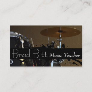 Drum Set Music Teacher Business Card Visitenkarte