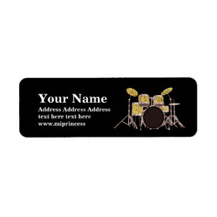 Drum-Set, Musik , Erwachsene, Aufkleber für Rückse