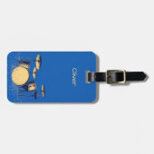 Drum Set on Blue Gepäckanhänger (Vorderseite horizontal)