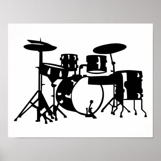 Drum Set Schlagzeug Poster (Vorne)