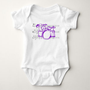 Drum Set und Musik Baby Strampler