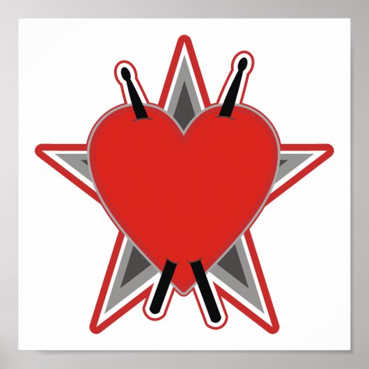 Drum Stick Tattoo Poster (Vorne)