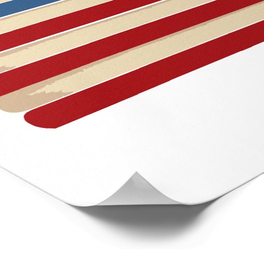 Drum Stick USA Flag Drummer T-Shirts und Geschenke Poster (Ecke)