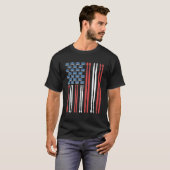 Drum Sticks American Flag Drumming Schlagzeug T-Shirt (Vorne ganz)