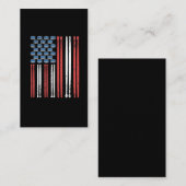 Drum Sticks American Flag Drumming Schlagzeug Visitenkarte (Vorne/Hinten)