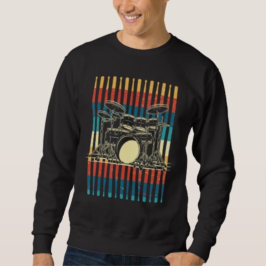 Drum Sticks Outfit For Drummer Boys And Girls Sweatshirt (Vorderseite)