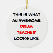 drum teacher, awesome keramik ornament (Vorne)