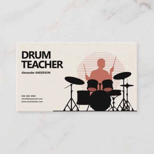 Drum Teacher Visitenkarte (Vorderseite)