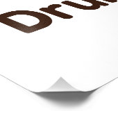 Drum Text Brown Music Design Fotodruck (Ecke)