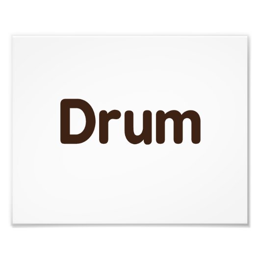 Drum Text Brown Music Design Fotodruck (Vorne)