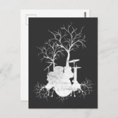 Drum Tree Nature Lover Drummer Art Postkarte (Vorne/Hinten)