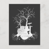 Drum Tree Nature Lover Drummer Art Postkarte (Vorderseite)