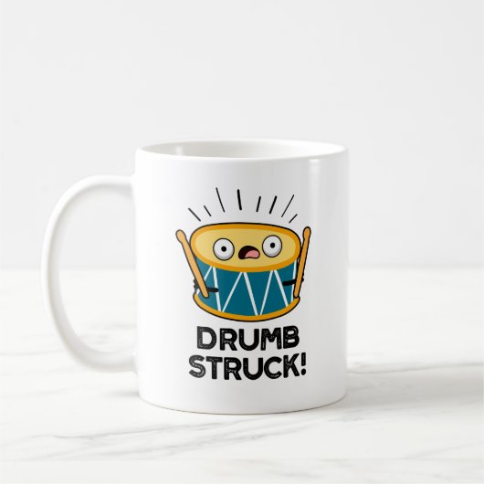 Drumb Struck Funny Drummer Drum Pub Kaffeetasse (Links)