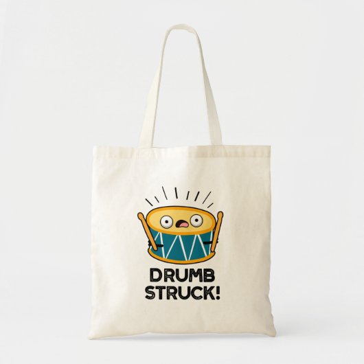 Drumb Struck Funny Drummer Drum Pub Tragetasche (Vorne)