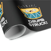 Drumb Struck Funny Drummer Drum Pun Dark BG Geschenkpapier (Rolleneckpunkt)