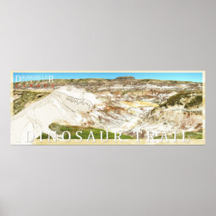 Drumheller Badlands Dinosaur Trail Foto Poster
