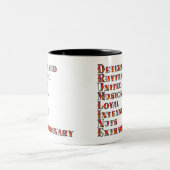 Drumline Definition Zweifarbige Tasse (Mittel)