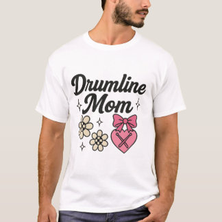 : Drumline Mama Herz und Blume T-Shirt