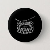 Drumline Marching Band Schlagzeug Drummer Button (Vorderseite)