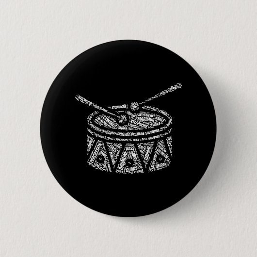 Drumline Marching Band Schlagzeug Drummer Button (Vorderseite)