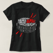 Drumline Marching Band Word Cloud Art T-Shirt (Design vorne)