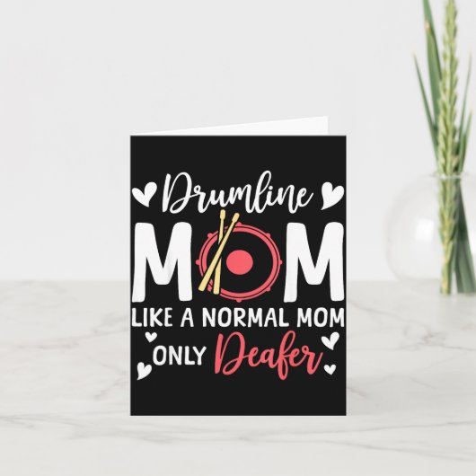 Drumline Mom Like A Normal Mom Drumming Lover Drum Karte (Vorderseite)