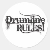 Drumline RULES Runder Aufkleber (Vorderseite)