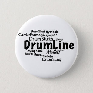 Drumline Word Cloud Black Text Button