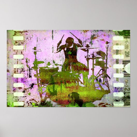 Drummer 4, Copyright Karen J Williams Poster (Vorne)