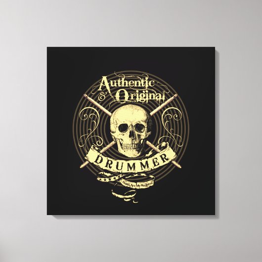 Drummer Art Leinwand Skull Drumsticks Drum Picture (Vorderseite)