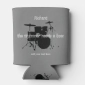 Drummer benutzerdefinierte kann mit einer Trommel Dosenkühler (Rückseite)