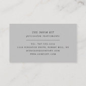 Drummer, Beruflicher Musiker Visitenkarte (Rückseite)