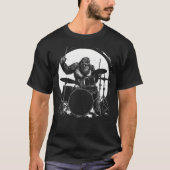 Drummer Bigfoot Playing Drums Funny Sasquatch Drum T-Shirt (Vorderseite)