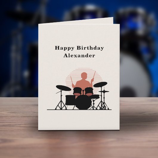 Drummer Birthday Card Karte