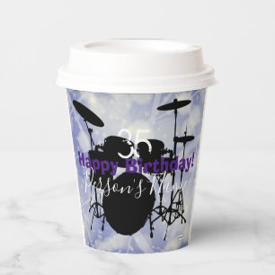 Drummer Birthday Paper Cups HAMbWG Pappbecher