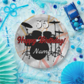 Drummer Birthday Theme Napkin HAMbWG Pappteller (Party)