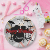 Drummer Birthday Theme Napkin HAMbWG Pappteller (Party)