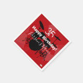 Drummer Birthday Theme Napkin HAMbWG Serviette (Ecke)